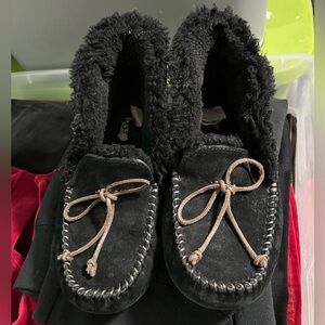 UGG Australia Alena moccasin-style slippers. Black, size 7